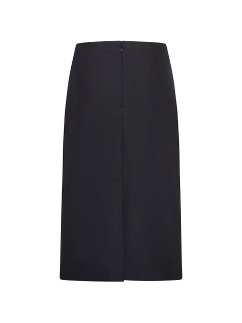 Jil Sander high-waisted slit midi skirt - Black - zdjęcie produktu nr 2
