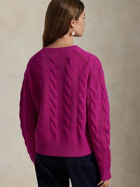 Polo Ralph Lauren sweter wełniany damski kolor różowy 211A91216 - zdjęcie produktu nr 2