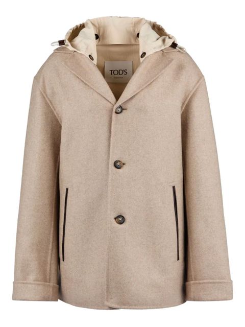 Tod's hooded trimmed jacket - Neutrals - zdjęcie produktu nr 1