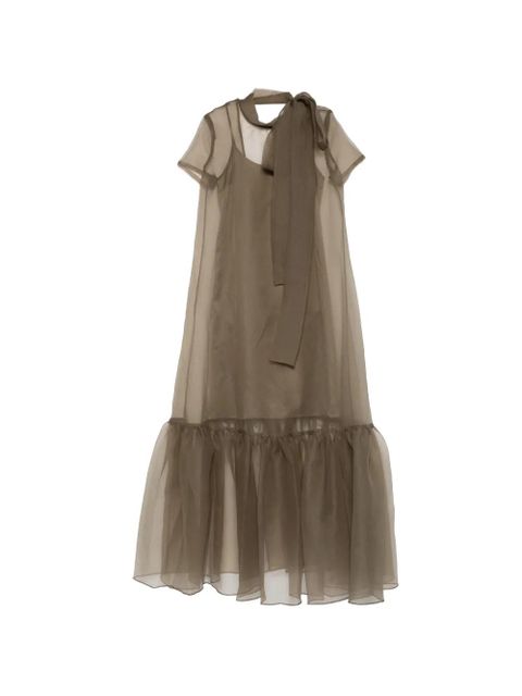 STAUD Calluna ruffled maxi dress - Green - zdjęcie produktu nr 1