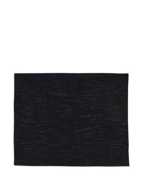 MM6 Maison Margiela jacquard logo scarf - Black - zdjęcie produktu nr 1