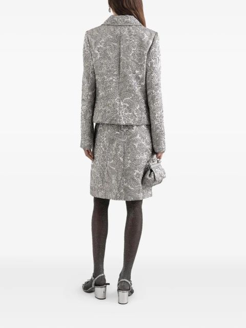 Dolce & Gabbana floral jacquard single-breasted jacket - Silver