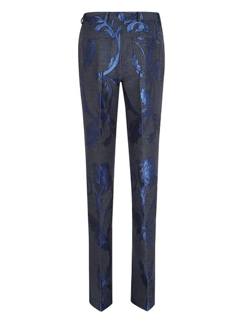 ETRO damask-print jeans - Blue
