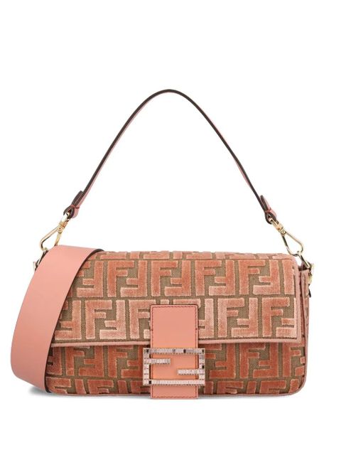 FENDI medium Baguette FF-jacquard shoulder bag - Pink - zdjęcie produktu nr 1