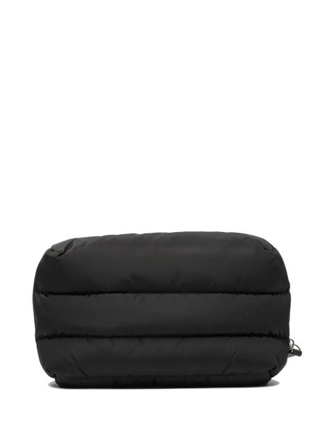 Moncler Caradoc padded logo-plaque make up bag - Black