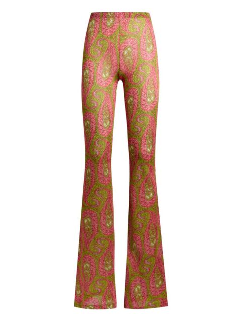 ETRO paisley foliage-motif trousers - Pink - zdjęcie produktu nr 1