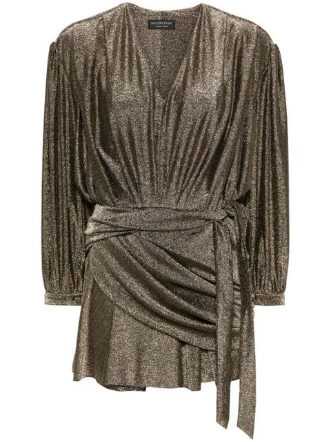 Balenciaga draped glittered mini dress - Black - zdjęcie produktu nr 1