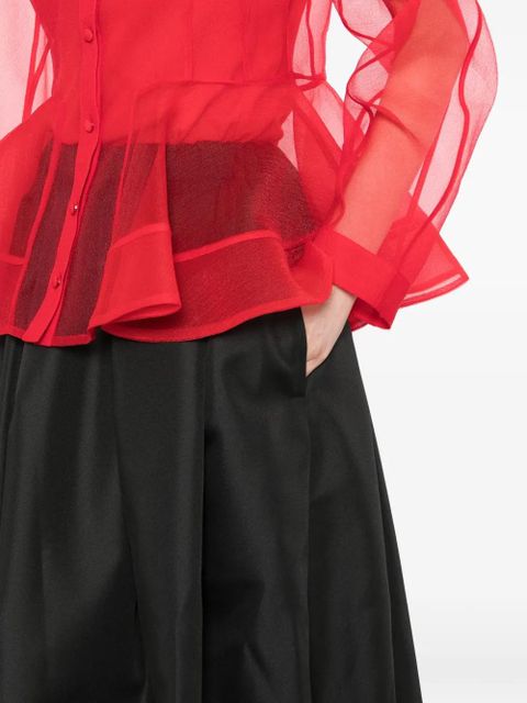 Comme Des Garçons pleated midi skirt - Black
