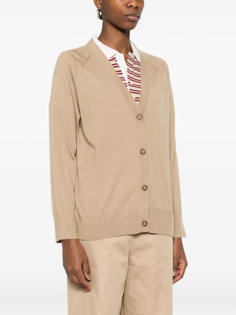Max Mara Mmlclarino V-neck buttoned cardigan - Neutrals