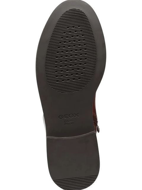 Geox kozaki skórzane D SERILDA damskie kolor brązowy na płaskim obcasie D46WYA 00043 C6002