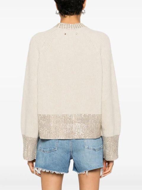 Golden Goose crystal-embellished sweater - Neutrals