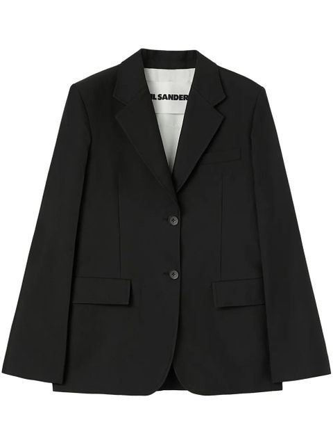 Jil Sander single-breasted crepe blazer - Black - zdjęcie produktu nr 1