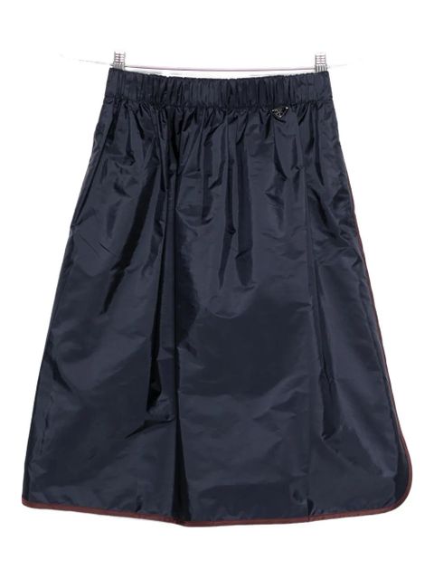 Prada logo-plaque skirt - Blue