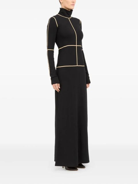 MM6 Maison Margiela panelled turtleneck dress - Black