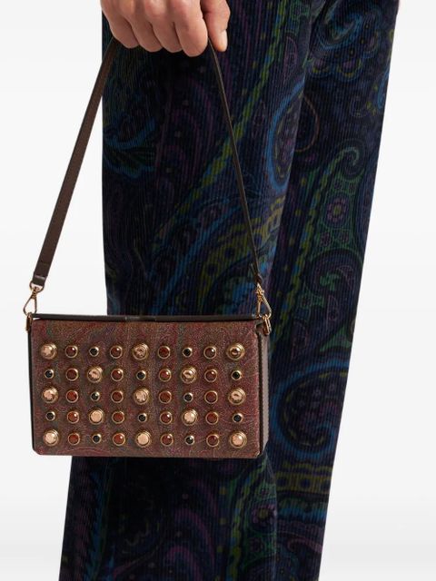 ETRO paisley jewl-studs mini bag - Brown - zdjęcie produktu nr 2