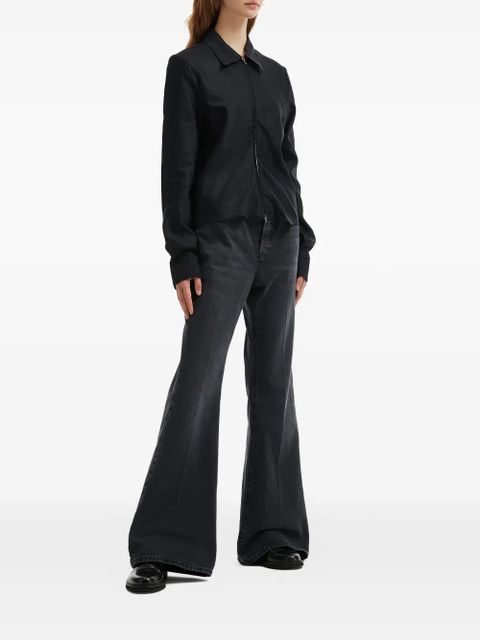 OUR LEGACY pinstripe zip shirt - Black - zdjęcie produktu nr 2