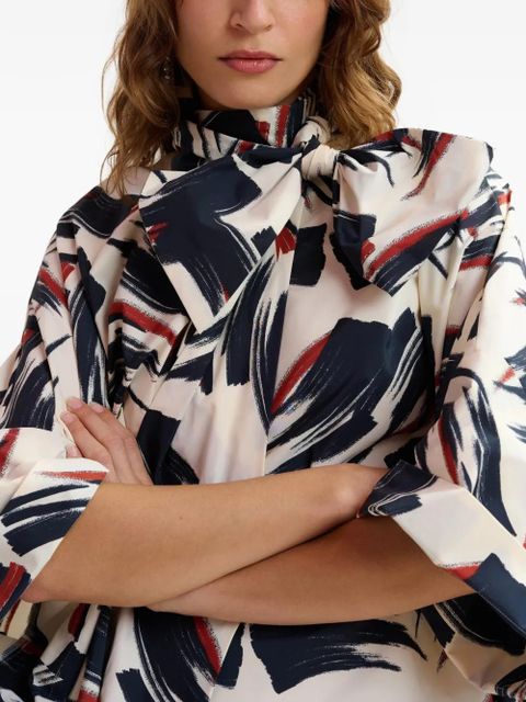 Essentiel Antwerp Jenadine graphic-print dress - Black