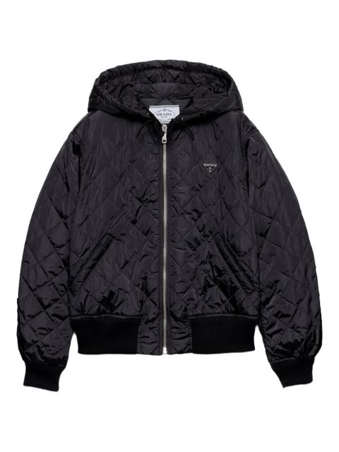 Prada quilted hooded jacket - Blue - zdjęcie produktu nr 1