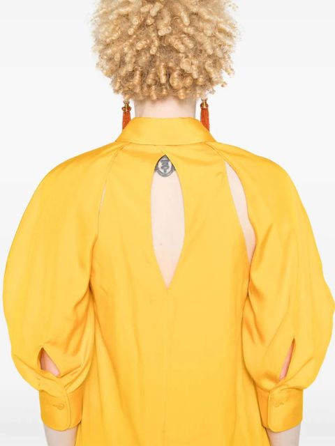 Chloé open-shoulder silk blouse - Yellow