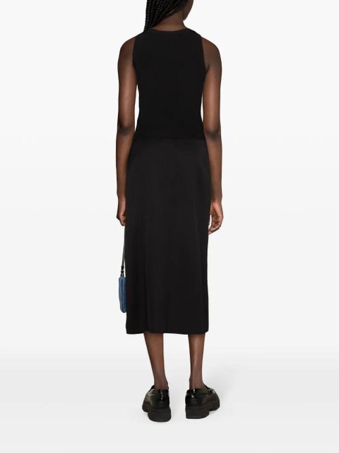Golden Goose A-line virgin wool midi skirt - Black