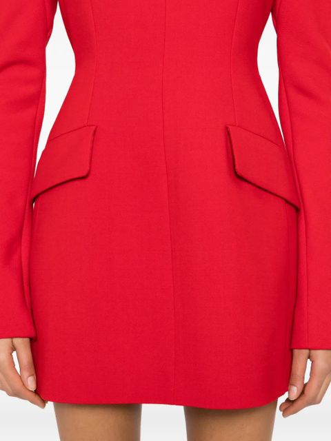 Sportmax mock neck pocket mini dress - Red