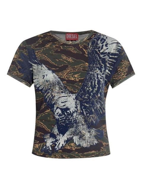 Diesel eagle-print camouflage T-shirt - Blue - zdjęcie produktu nr 1
