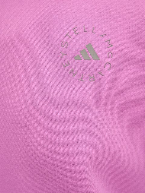 adidas by Stella McCartney bluza bawełniana damska kolor różowy z aplikacją JJ0151