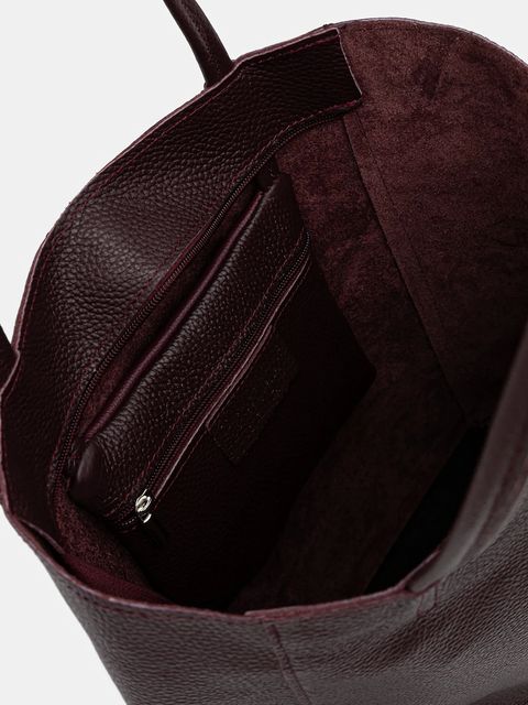 Answear.LAB torebka skórzana kolor bordowy