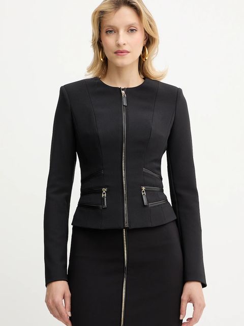 Elisabetta Franchi marynarka kolor czarny jednorzędowa gładka GI17356E2 - zdjęcie produktu nr 1