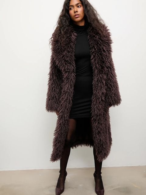 Answear.LAB płaszcz kolor brązowy