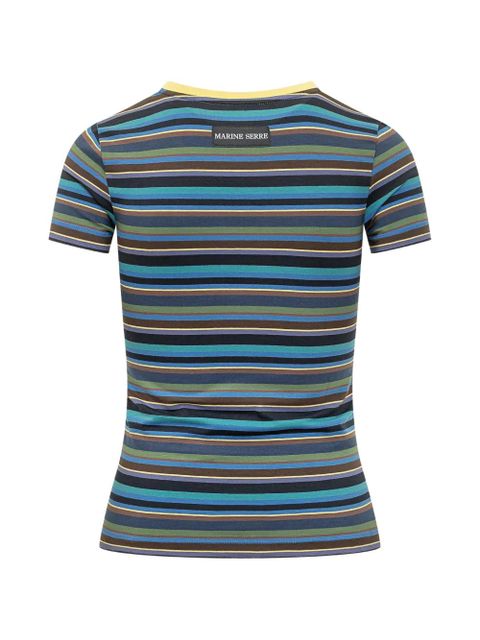 Marine Serre striped T-shirt - Blue - zdjęcie produktu nr 2