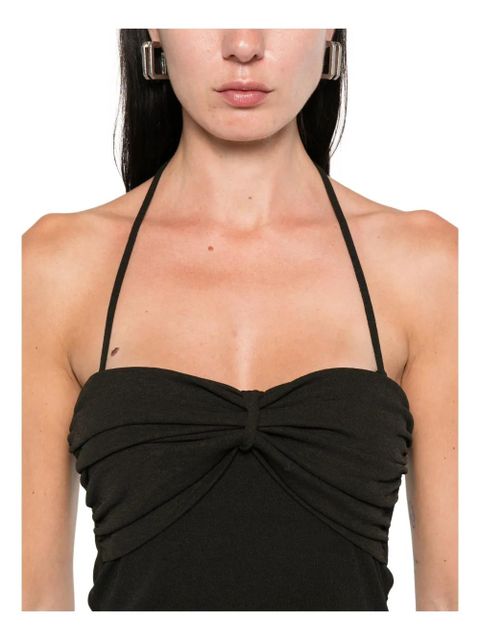 Nanushka Rissa halterneck jersey top - Green