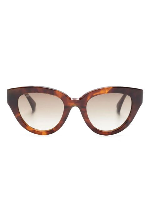 Max Mara Eyewear logo-print cat-eye frame sunglasses - Brown - zdjęcie produktu nr 1