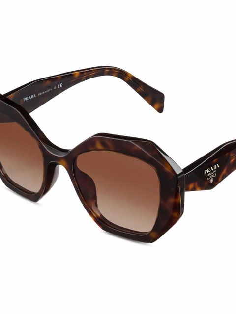 Prada Eyewear Symbole oversized frame sunglasses - Brown