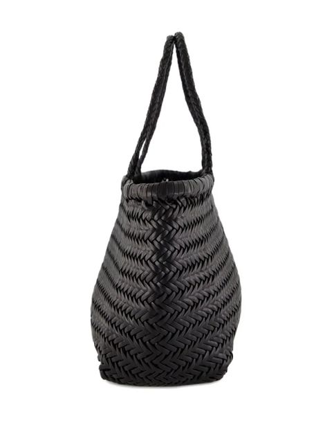 DRAGON DIFFUSION big Triple Jump woven leather tote bag - Black - zdjęcie produktu nr 2