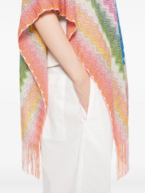 Missoni chevron fringed jacket - Blue