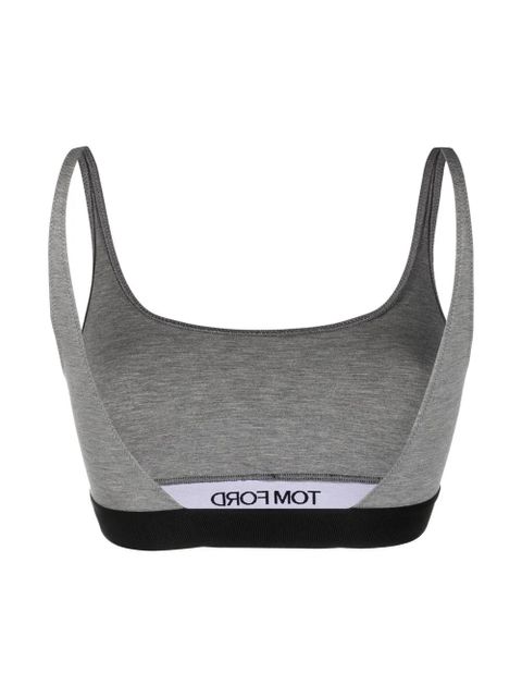 TOM FORD logo-underband bra - Grey