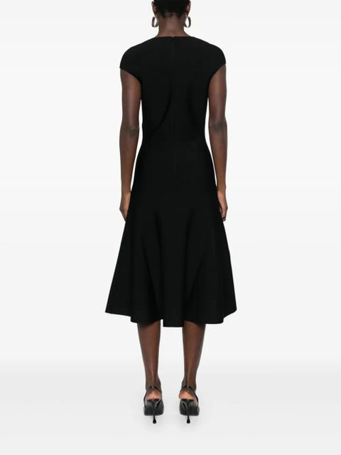 Alexander McQueen flared-hem midi dress - Black