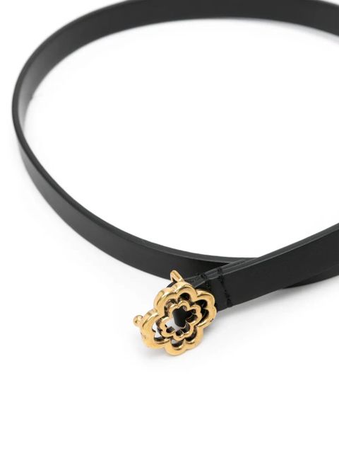 Maje Clover slim leather belt - Black - zdjęcie produktu nr 2