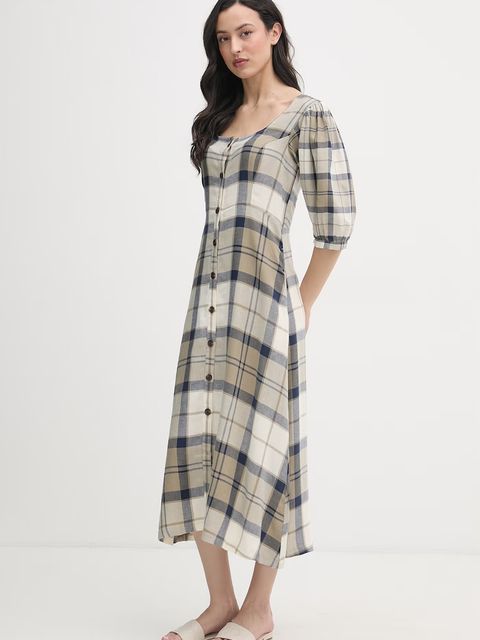 Barbour sukienka z dodatkiem lnu Ballina - zdjęcie produktu nr 1