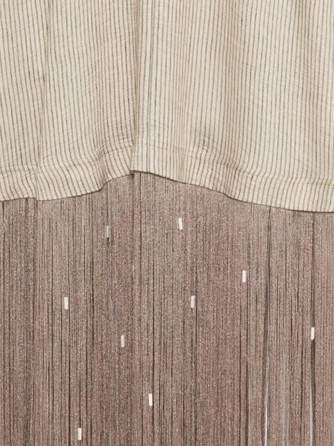 Alysi striped fringed maxi dress - Neutrals