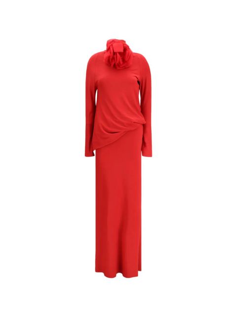 Magda Butrym floral-appliqué maxi dress - Red - zdjęcie produktu nr 1