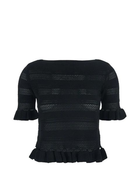 TWINSET ruffled top - Black - zdjęcie produktu nr 2