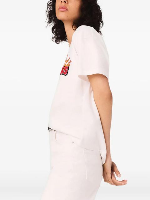 Maje flame-print T-shirt - White