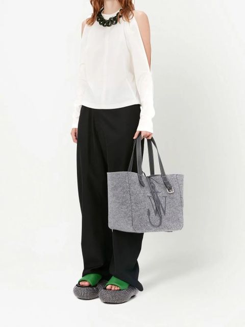 JW Anderson chain-embellished cold-shoulder top - White - zdjęcie produktu nr 2