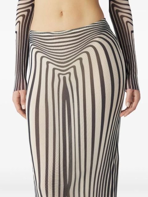 Jean Paul Gaultier morphing-stripes skirt - Neutrals - zdjęcie produktu nr 2