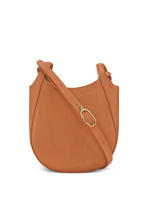 Longchamp small Le Foulonné grained-leather crossbody bag - Brown - zdjęcie produktu nr 1