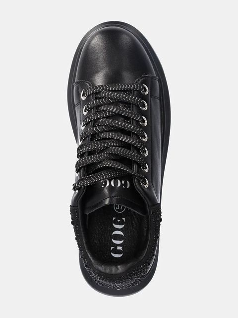 GOE sneakersy skórzane kolor czarny OO2N4004 BLACK