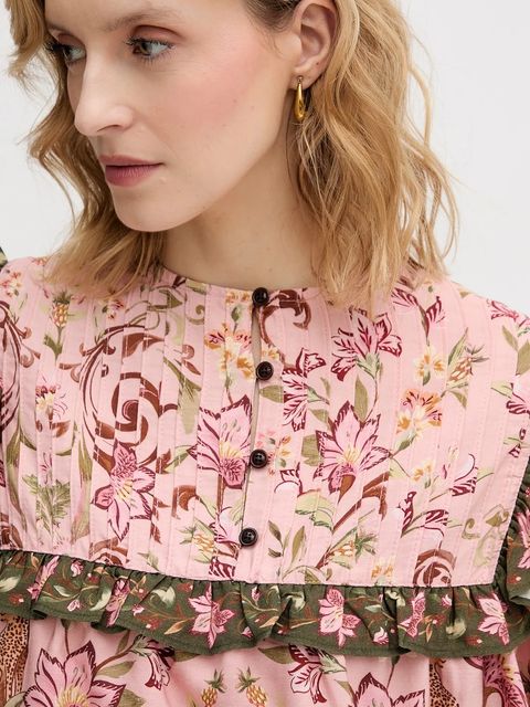 Barbour bluzka x Farm Rio damska kolor multicolor wzorzysta LSH1718