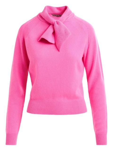 Essentiel Antwerp pussy-bow cashmere sweater - Pink - zdjęcie produktu nr 1